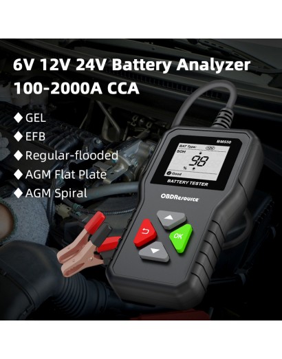 OBDMonster TE503 6V 12V 24V Car Battery Tester Auto Diagnostic