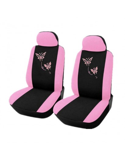 9pcs/set Car Seat Covers Butterfly Embroidery Car-Styling Seat Covers  Automobiles Car Interior Accessories Color Pink
