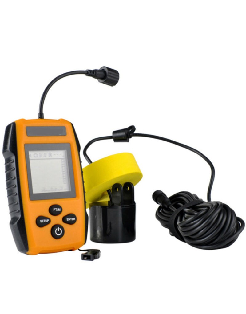 TL88E Portable Fish Finder Ice Kayak Fishing Gear Depth Finder with LCD  Display and Ultrasonic Cable Sonar Transducer