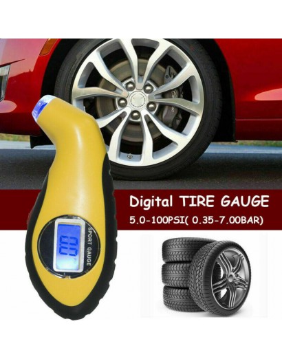 Merssavo Car Tire Pressure Tester LCD Digital Tire Tyre Air Pressure Gauge Tester Tool for Auto Motorcycle Car 