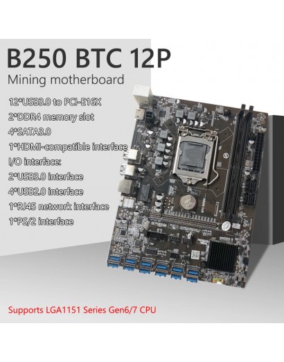 Mining Motherboard B250C...